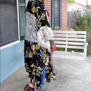 Floral & lace duster